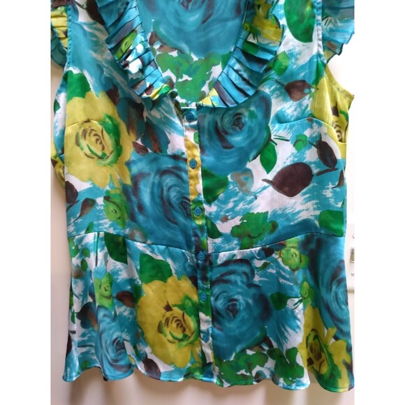 AB Studio Ruffle Blouse Size XL - Picture 6 of 6